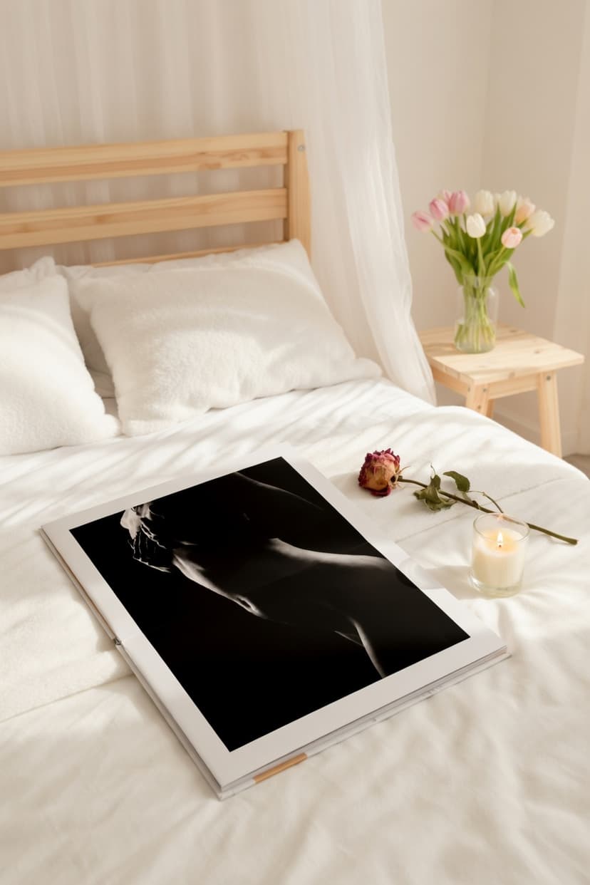 Boudoir focení v ateliéru, krajka a stín