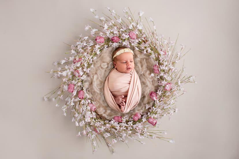 Newborn focení v ateliéru Čechyně u Brna, spící miminko