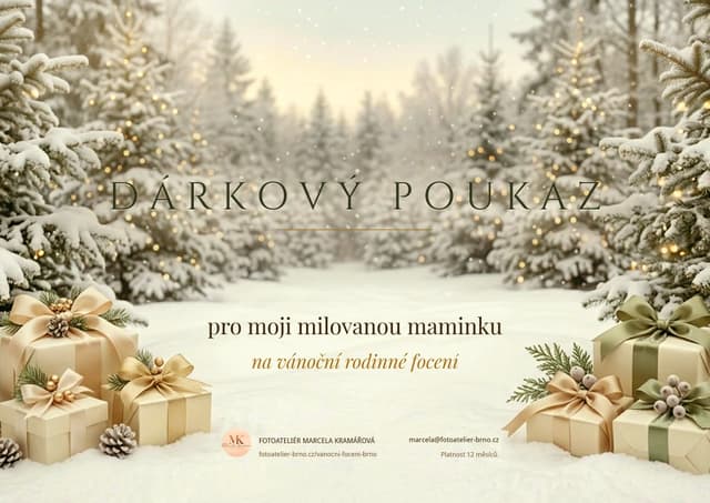 Vánoční dárkový poukaz s věnováním, první krok