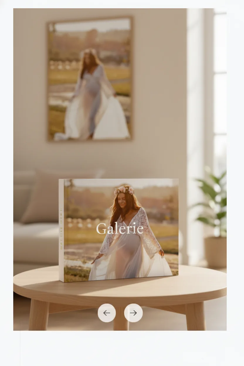 Fotokniha Těhotenství, ukázka galerie focení