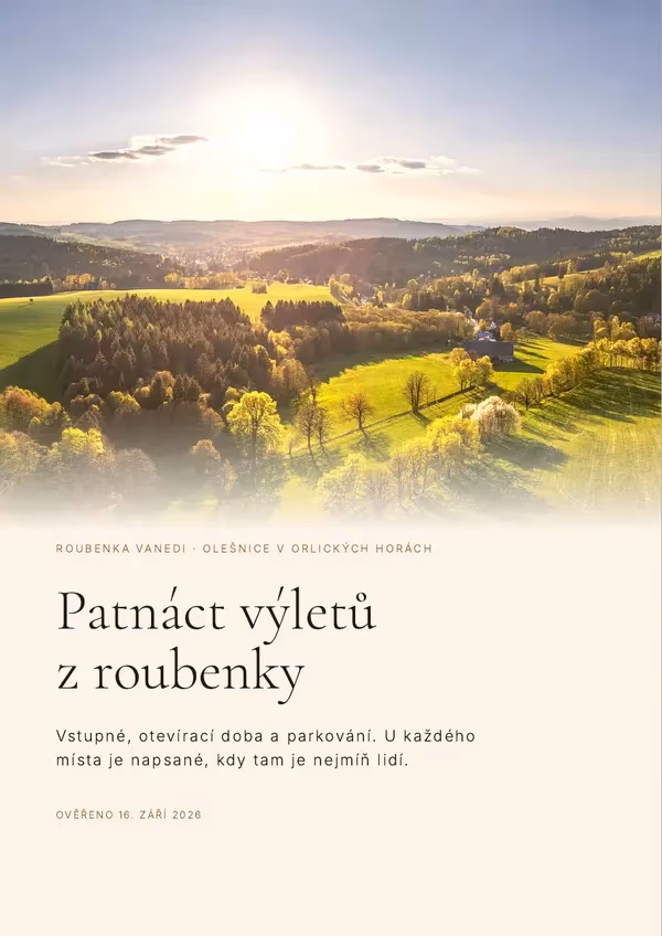 Obálka průvodce výlety z roubenky