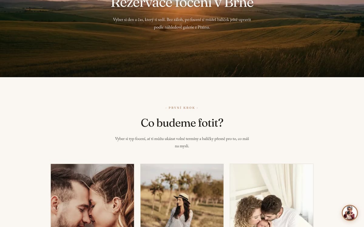 Web fotoatelier-brno.cz: rezervace termínu