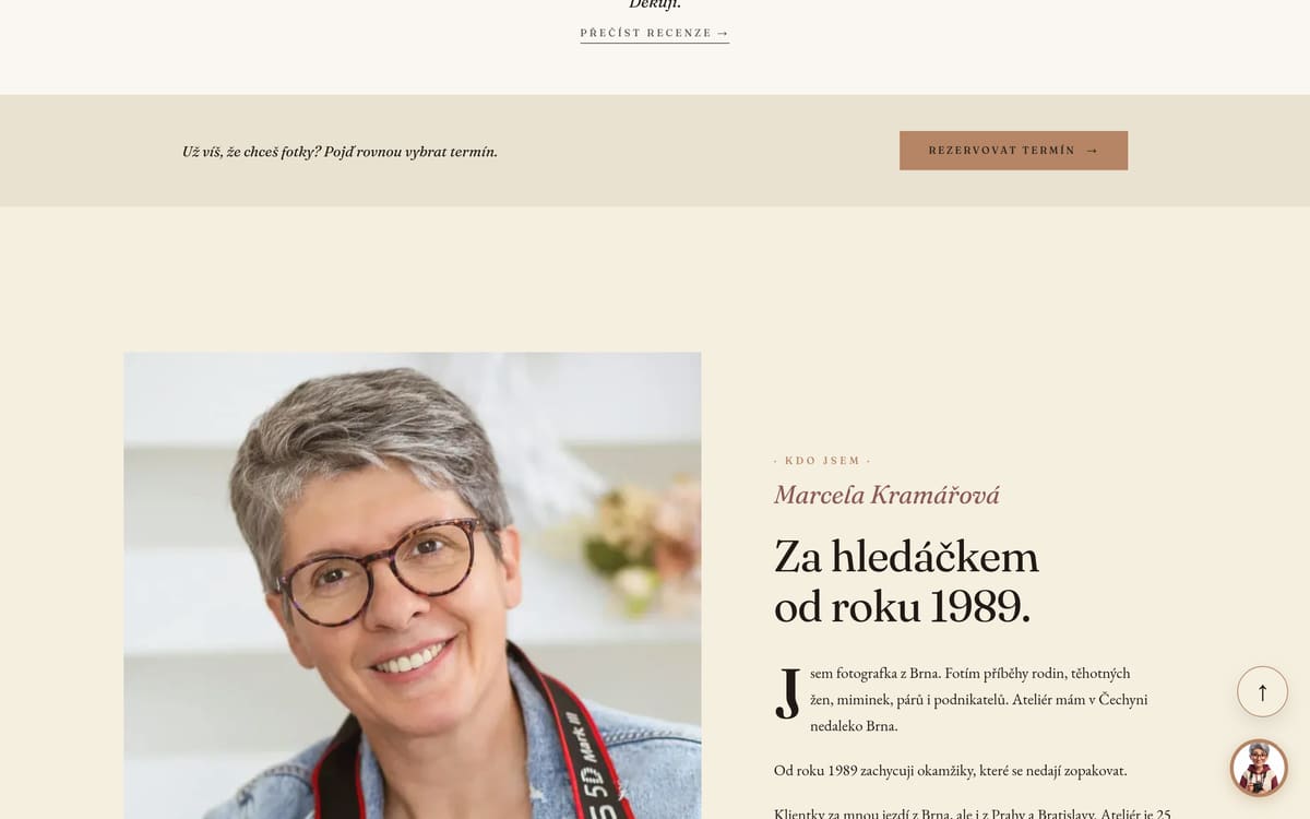 Web fotoatelier-brno.cz: úvodní stránka